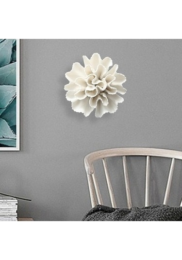 Lijinxu Magideal 3d Duvar Asılı Seramik Çiçekler Zanaat Karanfil-8cm