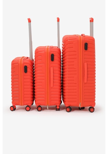 3'lü Set Silikon Kırılmaz Pp Unisex Turuncu Valiz Pwvlz005 Turuncu