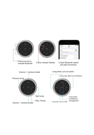 Araç İçin Kablosuz Direksiyon Cep Telefonu Multimedya Kumandası