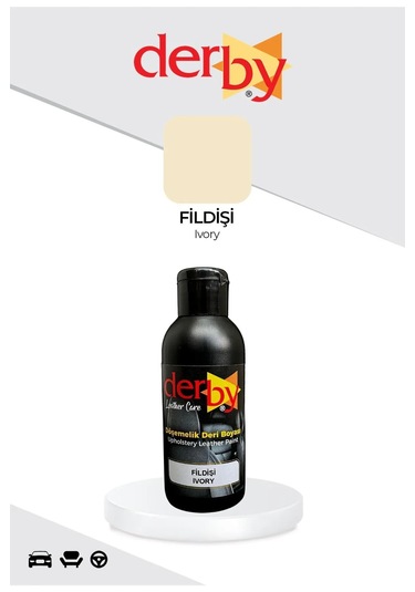 Derby Fildişi Deri Döşeme Araç Direksiyon Koltuk Boyası 100 Ml