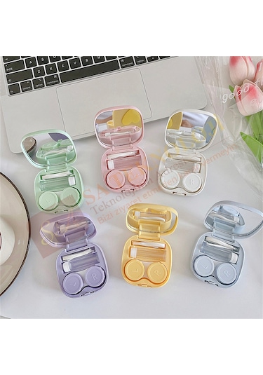 Lionsa Lens Saklama Kutu ve Aynalı Kalpli Takma Aparatı Seti Mor