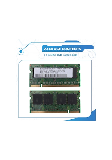 Ddr2 4gb Laptop Ram Bellek 667mhz Pc2 5300 Sodımm 1.8v 200 Pin