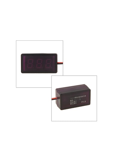 Butuglobal V42d 2 Telli Yeşil Işıklı Ekran Mini Dijital Gerilim Panel Metre, Gerilimi Ölç: Dc Dc 1.7-25v