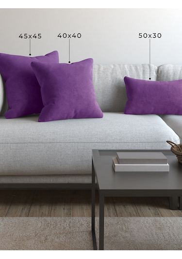 Br Demor Home Soft Series Ametist Rengi Kırlent, Yastık Kılıfı Ametist Rengi