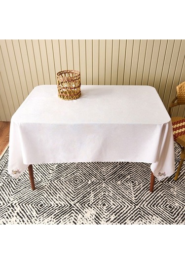 Evidea Soft Fancy Granny Masa Örtüsü - Beyaz - 140x200 Cm Beyaz