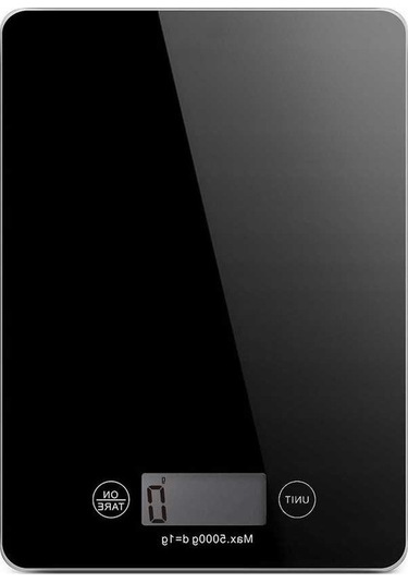 Pazly 5kg Kapasite Dijital Terazi Fda Onaylı, Bpa İçermeyen Pilsiz Siyah Siyah