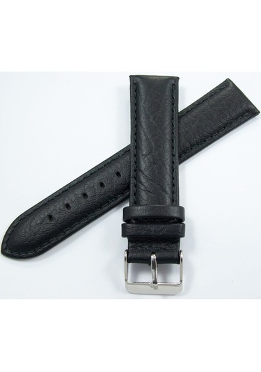 Bizon Deri Saat Kayışı 20Mm Siyah Saat Kordonu 1. Kalite Çatlak
