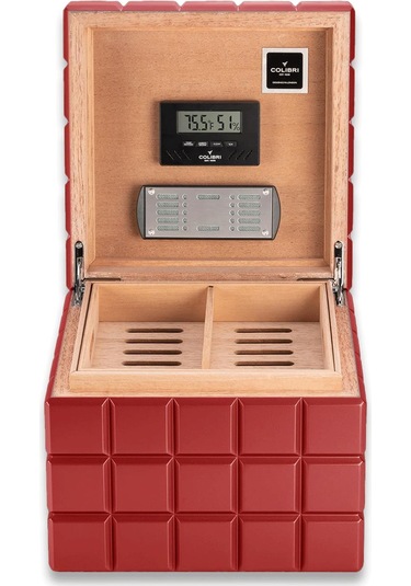 Colibri Cube Heritage Humidor Puro Kutusu Kırmızı 70's