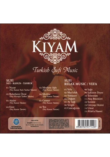 Kıyam - Turkish Sufi Music Cd