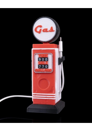 Pump It Up Kablo Tutucu Retro Benzin Pompası Tasarımı-175