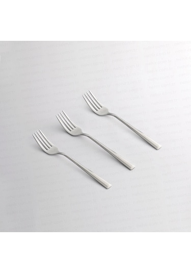 Nehir Milano Sade 6lı Tatlı Çatal Gümüş