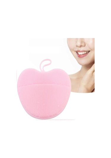 Caş Dekorasyon Koyu Pembe Renk Elma Figürlü Yüz Yıkama Aparatı