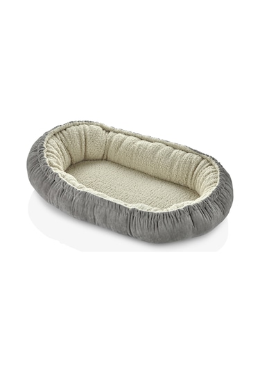 Babynest Peluş Yatak Antrasit