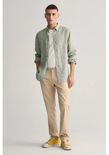 Gant Erkek Bej Pantolon Slim Fit Bej