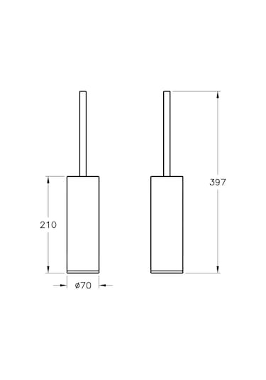 VitrA Origin Tuvalet Fırçalığı Fırçalı Nikel Yerden A4489334