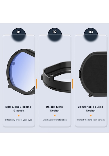 Devaso Hafif Lens Kapağı Aksesuarları Kiti İçin Ps Vr2 Kulaklık Çizilmez Halka Lens Koruyucu