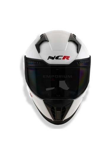 Ncr Stream Beyaz Siyah Vizörlü Kapalı Kask Ece-06 Beyaz Beyaz