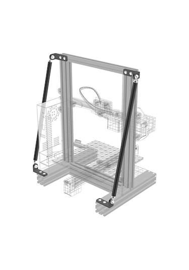 Monyee Ender-3 Serisi İçin Alüminyum Çekme Çubuğu Seti - 3d Yazıcı Parçası, Ender-3s/pro Uyumlu