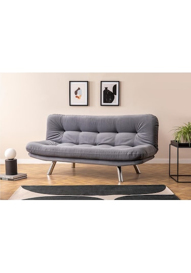 Pafu Hippo Yataklı Üçlü Koltuk - Gri Gri