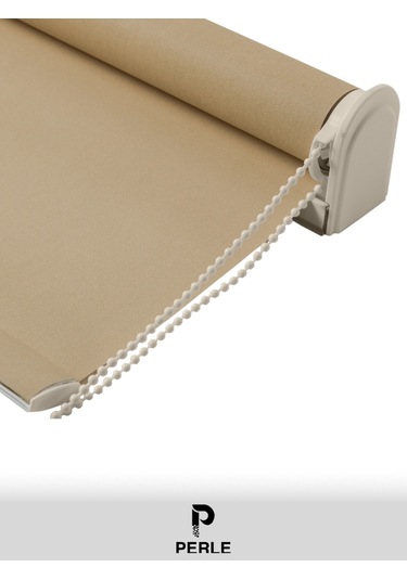Br Perle Açık Bej Rengi Düz Mekanize Stor Perde Yüksek Kalite Metropol Serisi Açık Bej