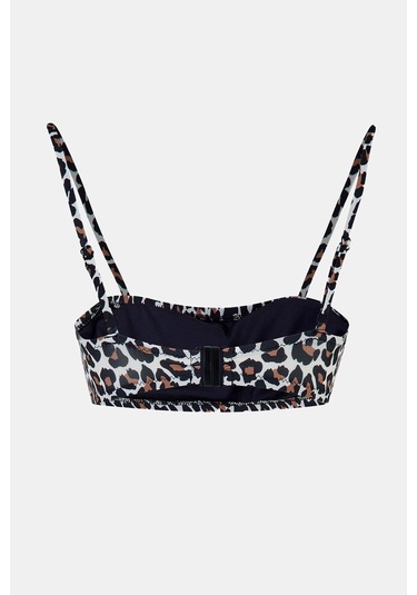 Capetown Leopar Desenli Bralet Çıkarılabilir Pedli Bikini Üst Leopar