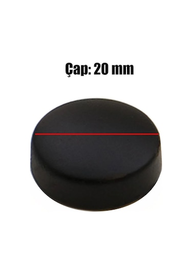 Dekoratif Vida Kapağı Mat Siyah 20mm 10'lu Paket Renk