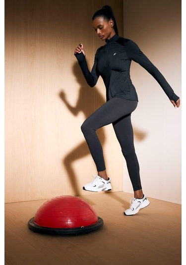 Defacto Defactofit Beli Saran İçi Yumuşak Tüylü Sporcu Tayt W8206az25aubk81 SiYAH