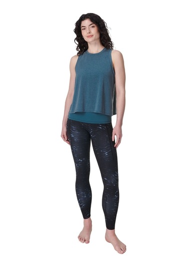 Sweaty Betty Sweaty Betty Soft Flow Double Up Bra Tank Kadın Mavi Fitness Bra 5133 Mavi