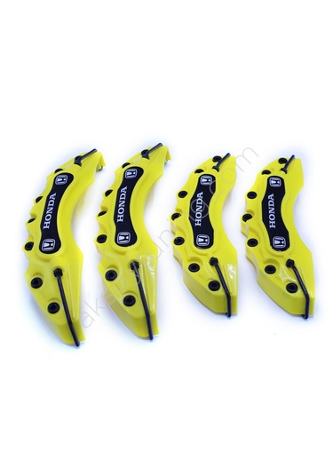 Honda Logolu Uyumlu Yedek Parça Kaliper Kapağı Sarı 4 Parça