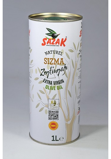 Sazak Naturel Sızma Zeytinyağı Teneke 1 L