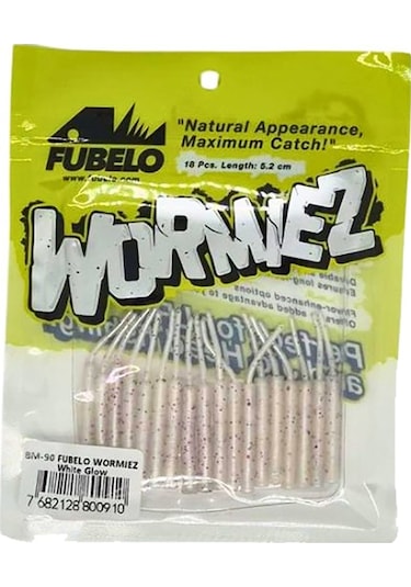 Fubelo Wormiez 5.2cm 18 Adet Lrf Silikonu White Glow