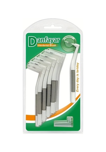 Willowhaven Danfayar 10 Adet Sarı 1.0-1.2mm L Şekilli Çift Renkli Diş Arası Fırçası Yetişkinler İçin Yumuşak Kıllar