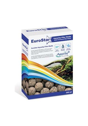 Eurostar Aquaclay Biyolojik Filtre Malzemesi 500  ML