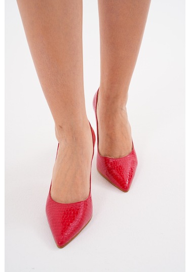 Kadın Topuklu Stiletto Ayakkabı Kırmızı