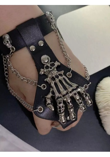 Tevdı Kainiş Ucu Ve Halka İle Kolyesiz Bileklik Gotik Tarz Hediye 198497939 Siyah