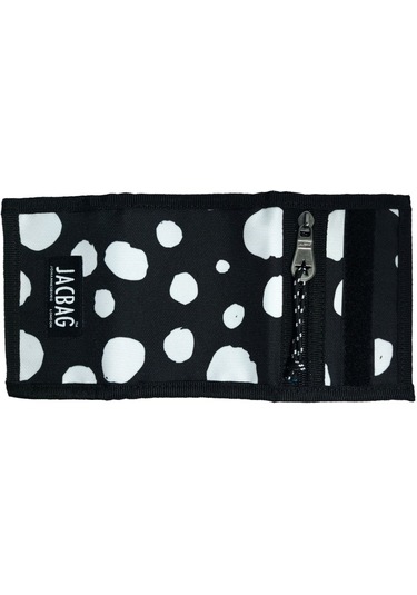 Jacbag Benekli Siyah/beyaz Cırtlı Cüzdan/kartlık - Erkek Çocuk Çok Renkli