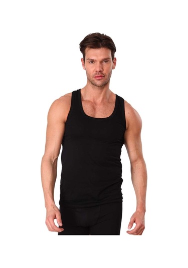 3'Lü Siyah Klasik Atlet %100 Penye Redzone