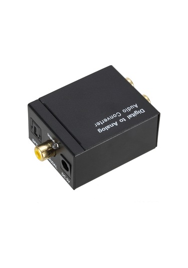 Samdoo Siyah Dijital Fiber Optik/koaksiyel'den Stereo L/r Ses Çevirici, 32-96khz Örnekleme Oranı, Rca Çıkış