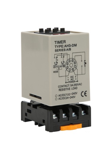 Gajeena Ah3-dm Dijital Göstergeli Zaman Rölesi, A/b Çift Modlu, Ac220v, Yüksek Hassasiyetli, Tabanlı, 0.01s-990h Aralığı