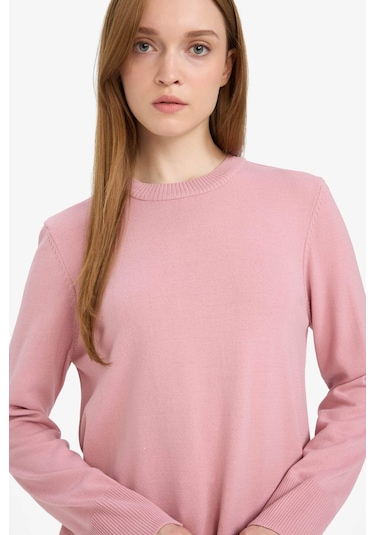 Defacto Regular Fit Bisiklet Yaka Tunik H3431az25wnbr96 Pembe