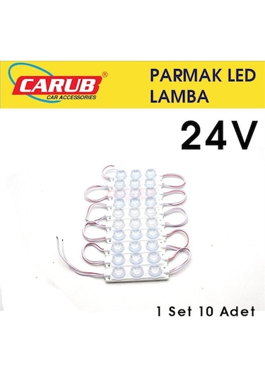 Camlı Soft Parmak Lamba Seti 10 Adet Beyaz 24V BR0409931