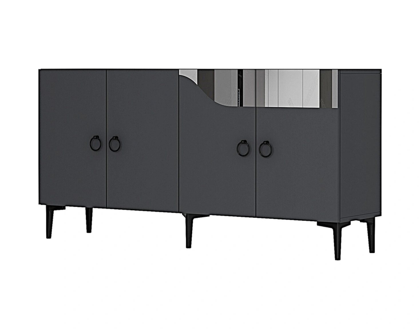 Ka1514as Gama150 Konsol, Kahve Köşesi, Tv Sehpası Antrasit-sılver 150cm Antrasit