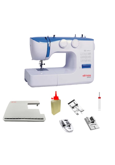 Elmas 990P Dikiş Makinesi Mavi + Ayak Seti