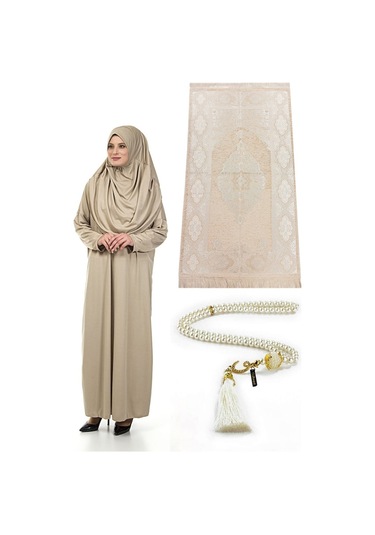 Tek Parça Namaz Elbisesi - Seccade - Tesbih - Ibadet Seti - Vizon