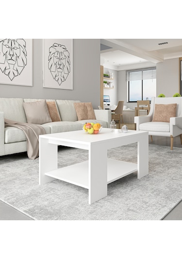 Lina Orta Sehpa – Modern Minimal Tasarım Beyaz