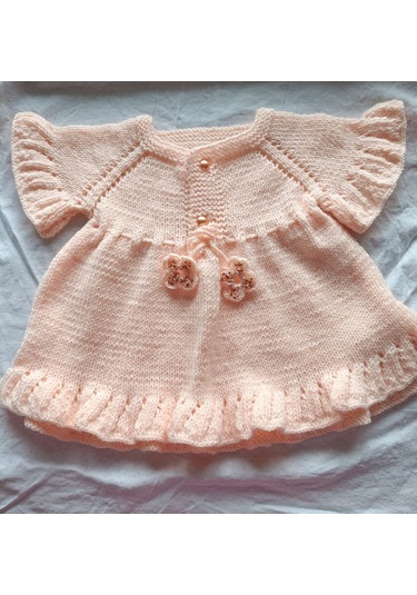Yakamoz Butik Vintage Bebe Elbisesi Pudra - Pembe