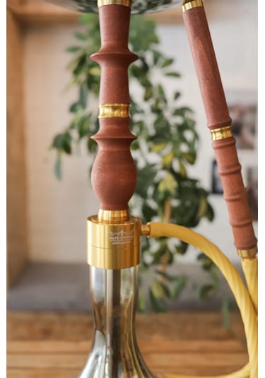 Alfeshisha Ottoman Ahşap Gold Nargile