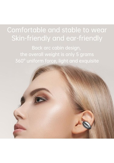 Yeni Kablosuz Kulak Klipsi Tipi Kemik İletimli Kulaksız Bluetooth Kulaklığa Girmiyor