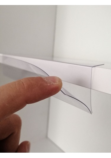 10 Adet Yapışkanlı Etiketlik Profil 20 x 4 CM Raf İsimlik Etiketlik