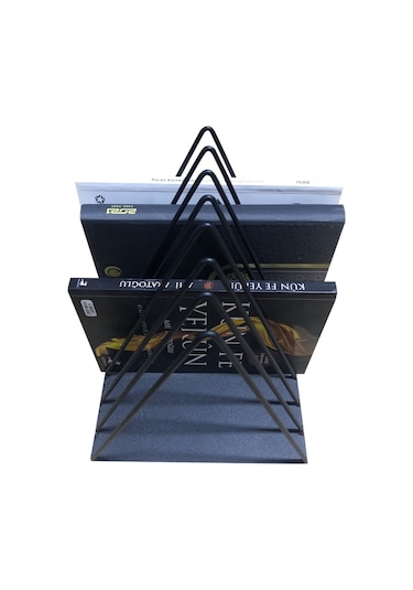 Metal Üçgen Dergilik Plaklık Gazetelik 7 'Li Sac Raf Wd43S